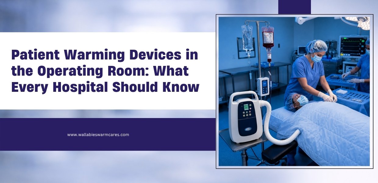 Patient warming devices arranged in operating room for perioperative temperature management